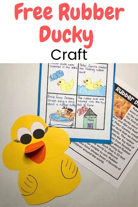 Free Rubber Duck Craft in 2021 | Duck crafts, Rubber duck, Rubber ducky