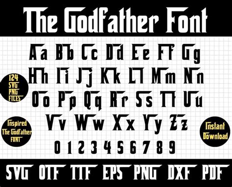 The Godfather Font Svg The Godfather Font The Godfather | Etsy