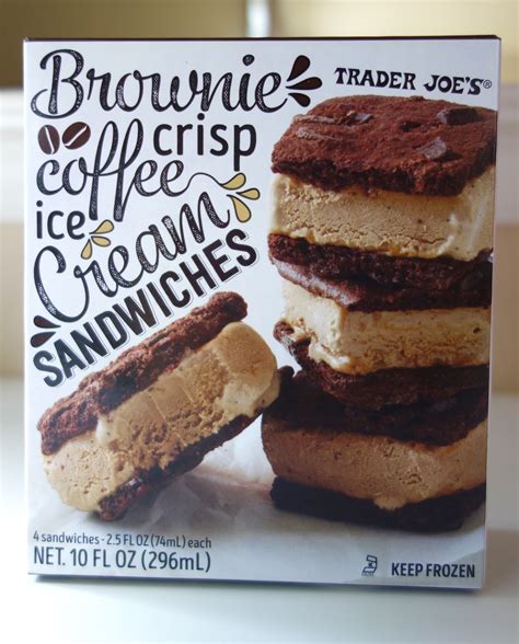 Trader Joe's Brownie Crisp Coffee Ice Cream Sandwiches