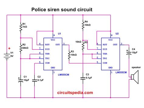 Police Siren Circuit Diagram - Headcontrolsystem