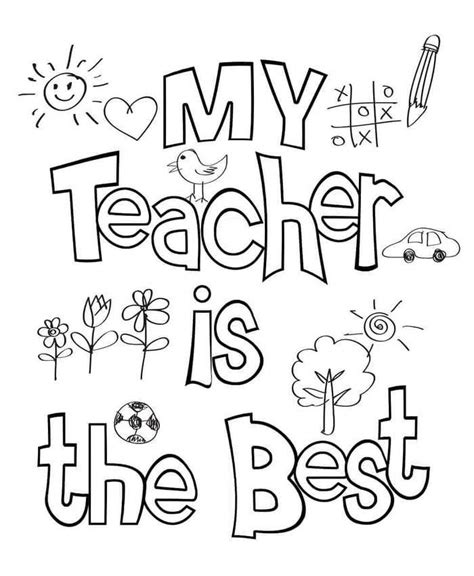 Teacher Appreciation Week Coloring Pages PDF Free - Coloringfolder.com ...