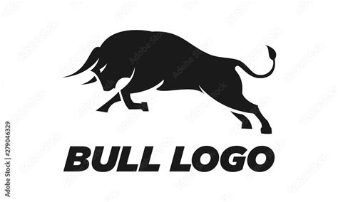 Bull vector logo Stock Vector | Adobe Stock