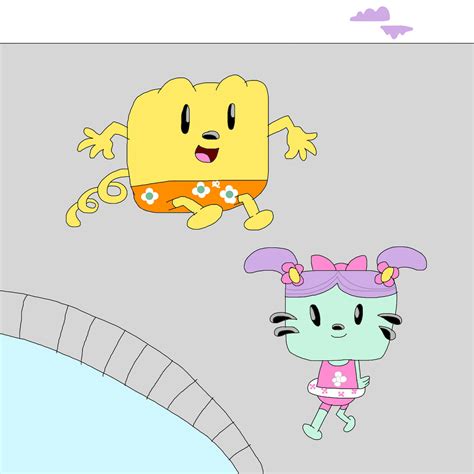 Wubbzy and Daizy at the Pool by rocketspruggs on DeviantArt