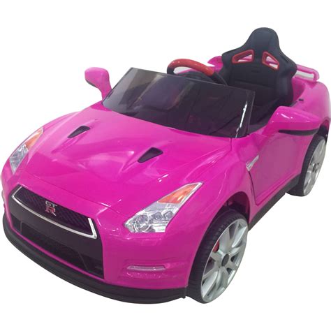 12V Best Ride On Nissan GTR-R35 in Pink, Battery Powered Wheels, Wonderlanes Toys for Kids ...