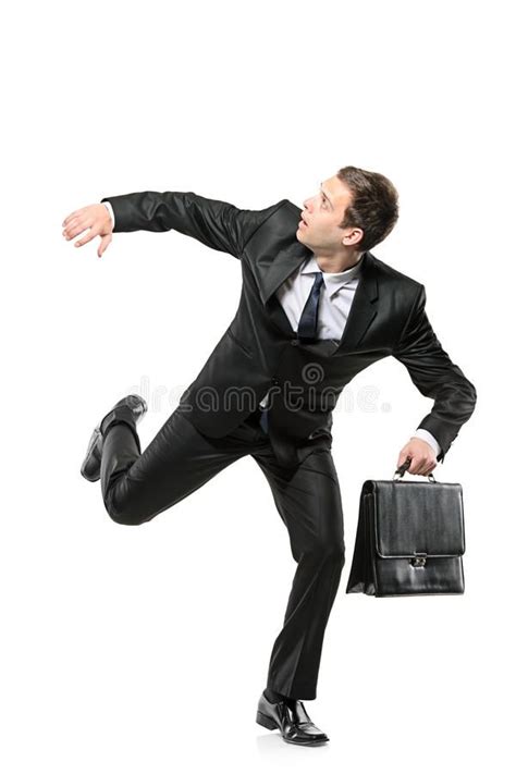 An afraid businessman running away. Isolated on white background , #affiliate, #running, # ...