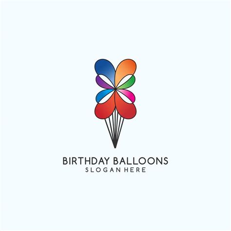 Birthday balloons logo icon design 12649943 Vector Art at Vecteezy