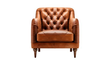 AI generated Brown luxury modern leather armchair sofa isolated ...