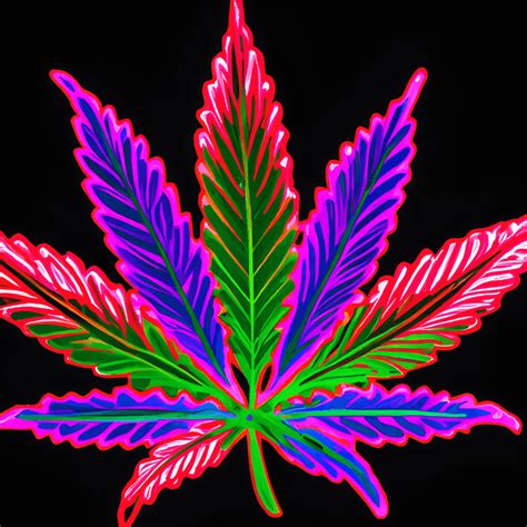 Psychedelic Pot Leaf Graphic · Creative Fabrica