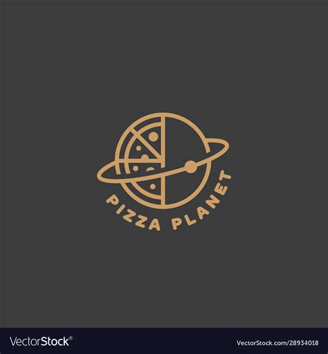 Pizza planet logo Royalty Free Vector Image - VectorStock