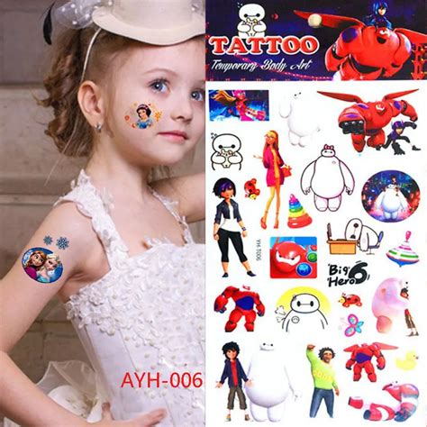 Children robot temporary body art flash tattoo stickers 10 * 21 cm Waterproof fake tattoo henna ...