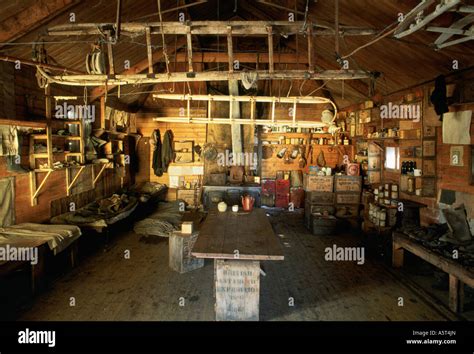 Preserved interior of Sir Ernest Shackleton s hut Cape Royds Stock Photo, Royalty Free Image ...