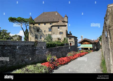 Yvoire castle, France Stock Photo - Alamy