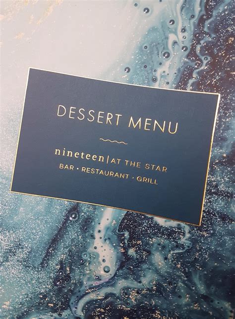 Allclear | 19at Star Dessert Menu