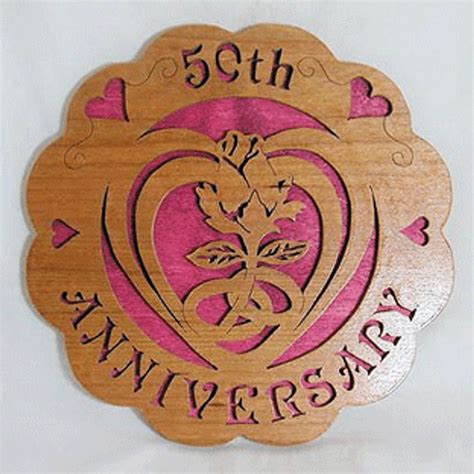 Decorative plate - 50th Anniversary - Scroll Saw Artist