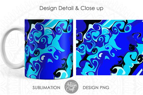 Sublimation mug designs, 11 oz mug sublimation template By Artisan Craft SVG | TheHungryJPEG