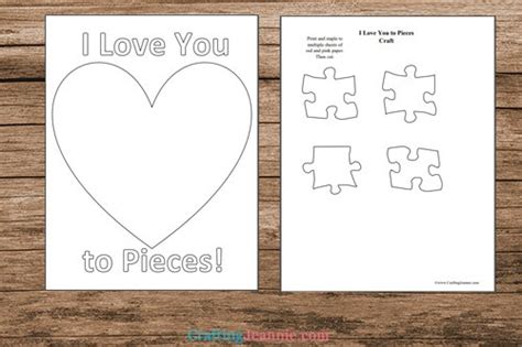 I Love You To Pieces - Valentine's Day Craft - Crafting Jeannie