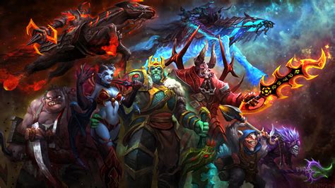 Pictures DOTA 2 Dazzle Abaddon butcher Wraith King Doom 1920x1080