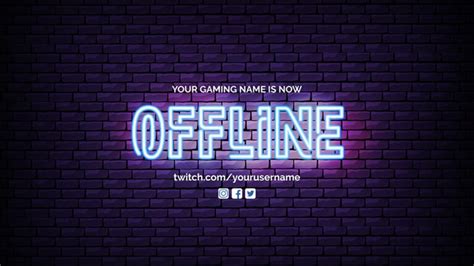 Offline Screen Gratuit Neon Brick Wall - Overlay Twitch Gratuit, Animé ...