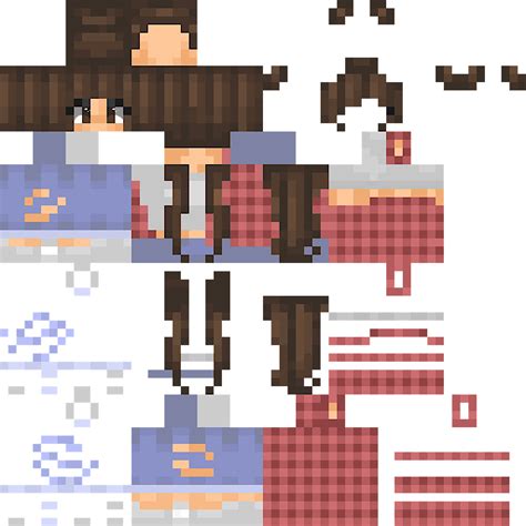 Minecraft Girl Skins Layout