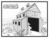 Old Barn Coloring Pages Adults sketch template
