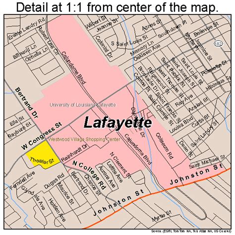 Lafayette Louisiana Street Map 2240735