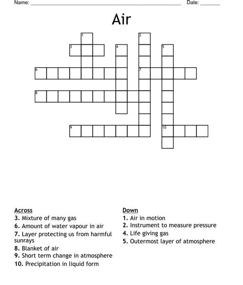 Air Crossword - WordMint