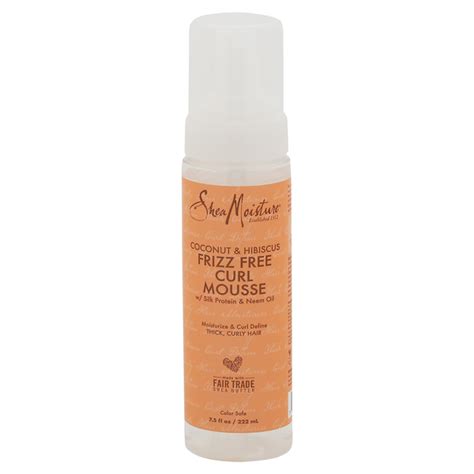 Save on Shea Moisture Frizz-Free Curl Mousse Thick Curly Hair Coconut ...