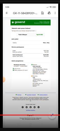 Cara Print Struk Invoice Gosend Gojek - Tongbos