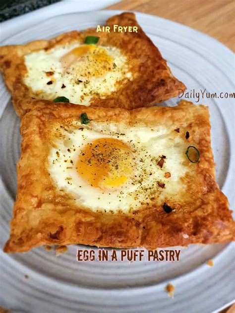 Air Fryer Egg in a Puff Pastry - Daily Yum