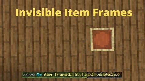 Invisible item frame command - surfinghrom