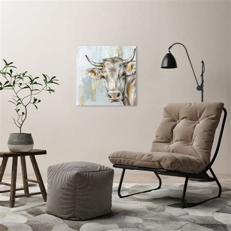 Cow Wall Art Canvas Modern Cow Art Cow Painting - Etsy