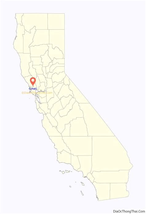 Map of Cotati city