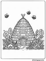 Beehive Coloring Pages  Free Printable PDFs sketch template