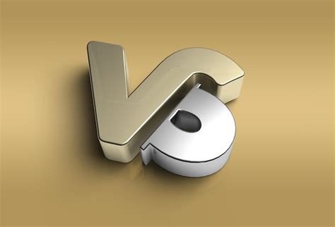 Free Photo | 3D Render VS Company Metal Letter Logo Pen Tool Created ...