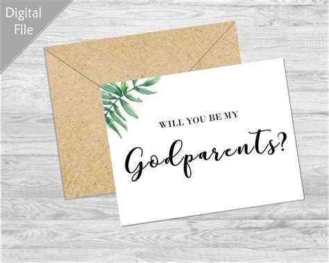 Printable Godparent Proposal Card For Godparents Will You Be - Etsy Nederland