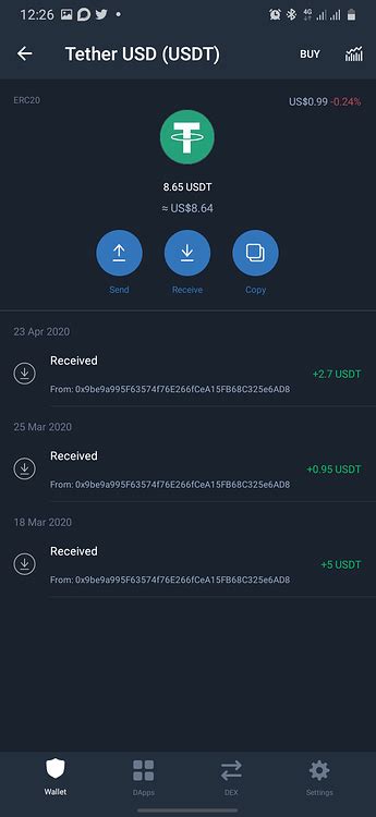 Unable to Transfer USDT (TRC20) - English - Trust Wallet