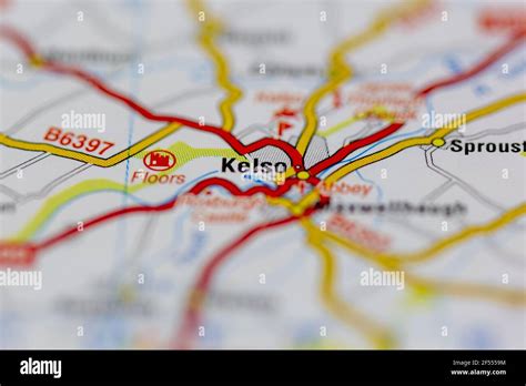 Kelso Shown on a Geography map or road map Stock Photo - Alamy