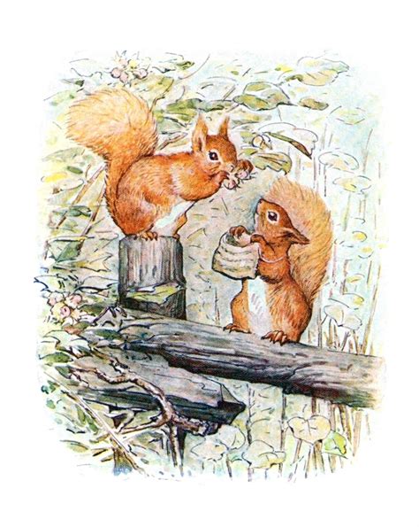 The Tale of Squirrel Nutkin—Frontispiece – Old Book Illustrations