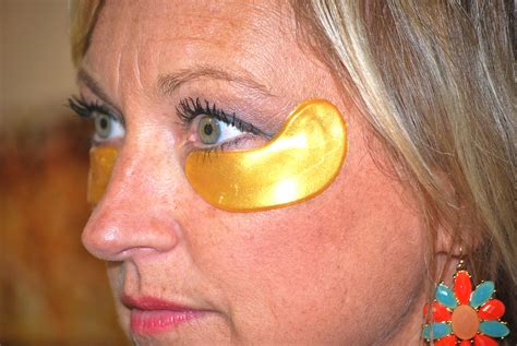 24k Gold undereye mask - applied! See you in awhile and tell us what you think after you've been ...