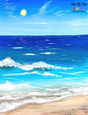 How To Paint A Beach - Acrylic Painting Tutorial