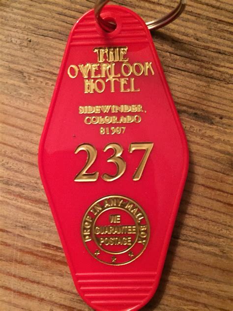 On Sale! The SHINING OVERLOOK Hotel Room 237 KEYCHAIN, key fob horror - Keyrings