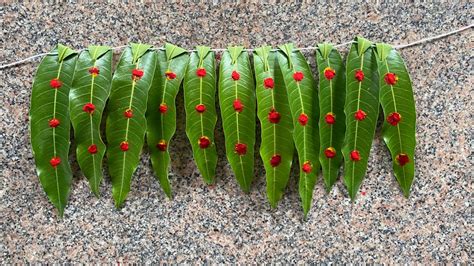 Mango Leaf Thoranam | Festival Special Decoration Ideas | How to Make Thoran With Mango Leaves