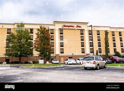 An exterior view of Hilton's Hampton Inn hotel Stock Photo - Alamy