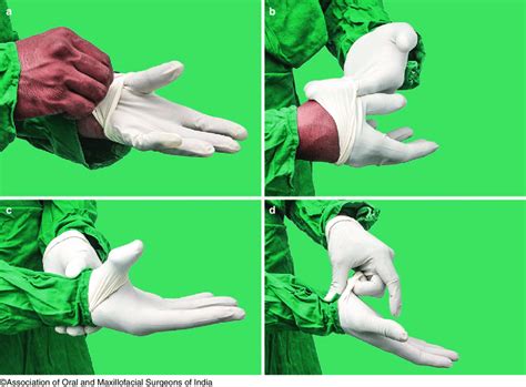 7 Putting on sterile gloves by open gloving technique | Download Scientific Diagram