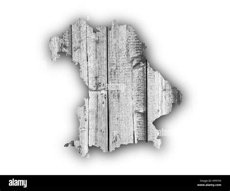 Map of Bavaria on weathered wood Stock Photo - Alamy