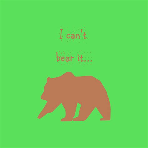 I can't bear it Drawing by Kyle Chadwick | Fine Art America