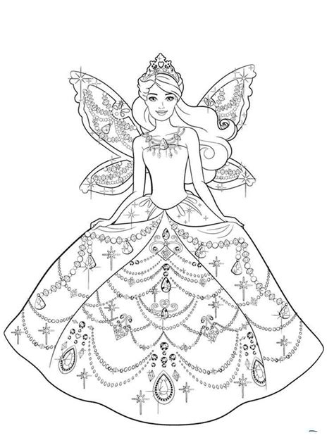 Barbie Fairy Princess Coloring Pages Fairy Princess Coloring Pages ...