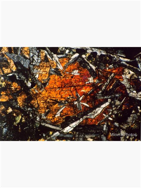 "Pyroxene Crystals Mineral Thin Section Photo" Poster for Sale by MineralPhotos | Redbubble