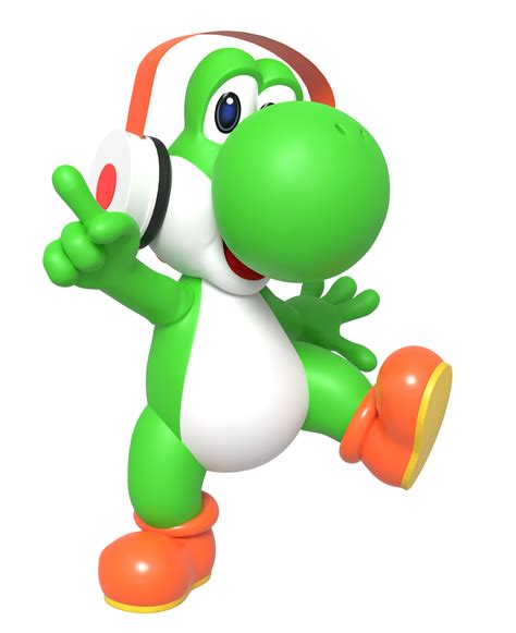 Yoshi with Headphones Render by Nintega-Dario on DeviantArt