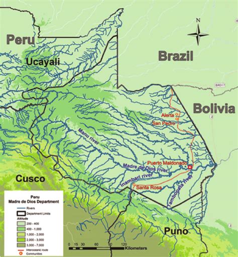 Puerto Maldonado Peru Map - Cities And Towns Map